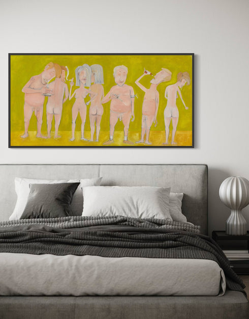 Naked People Doing Drugs | Framed Giclee Print on Canvas
